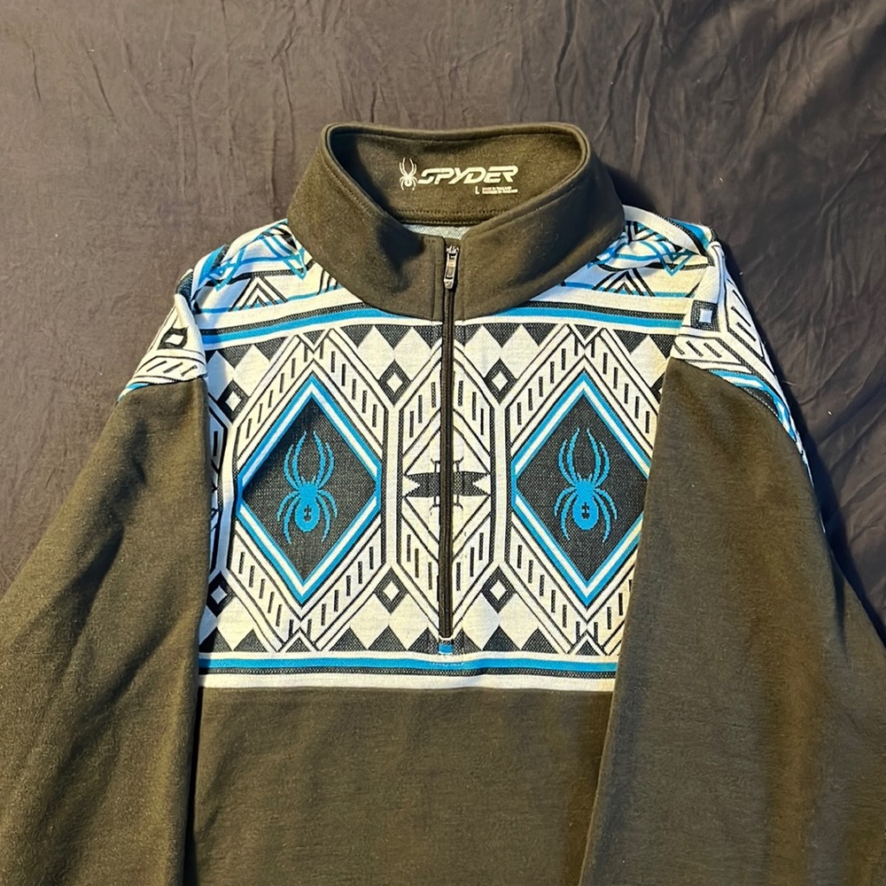 Spyder Mens L 1/4 Zip Sweater